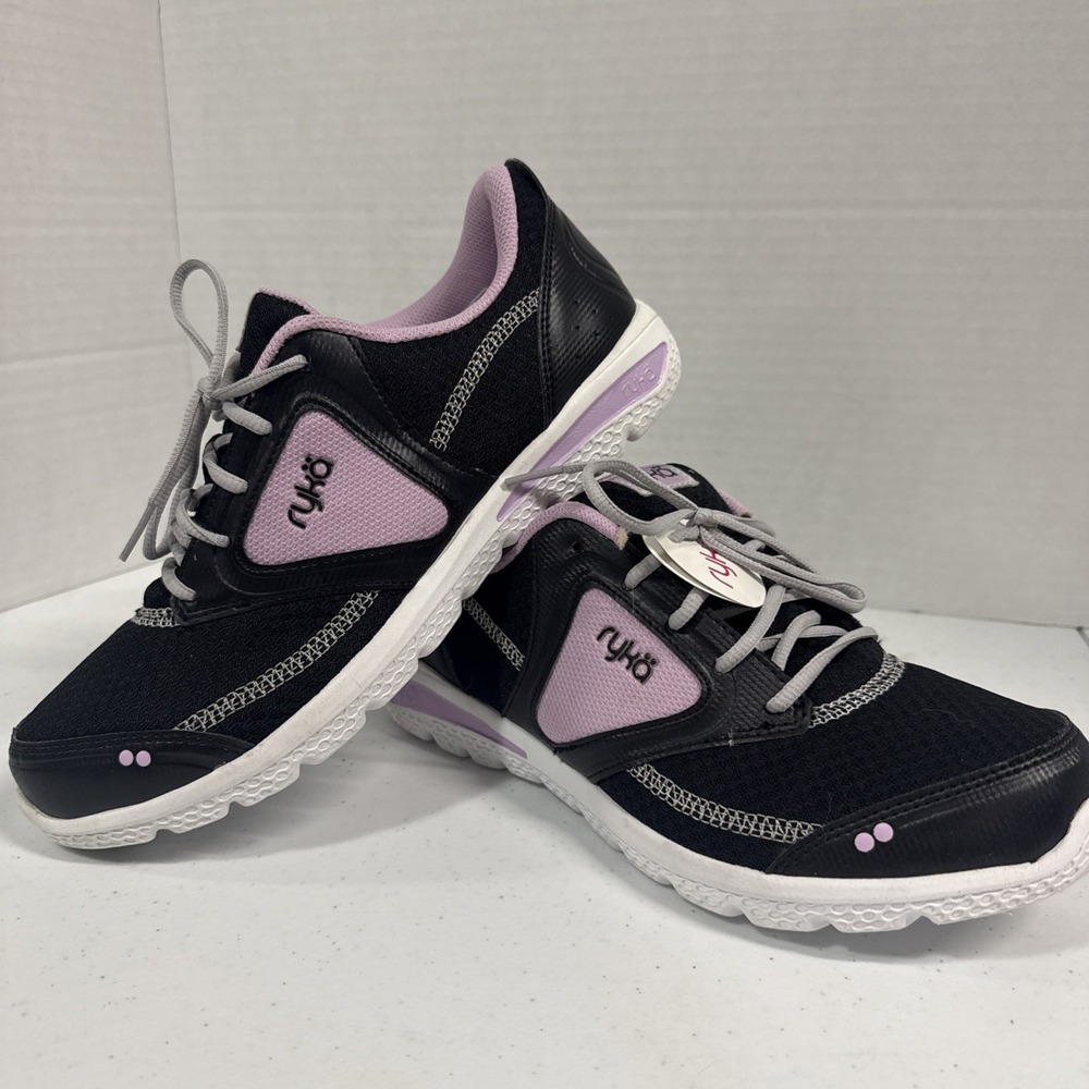 Ryka Access SML Women's 9W Black and Purple Athletic Training Shoes NWOB